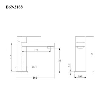 BOND Smart B69-2188 Смеситель однорычажный без донного клапана для раковины — фото 16, Смесители для раковины