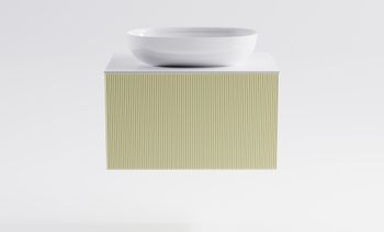 Тумба М-40 70см 1ящ цв RAL1013 мат./волна, раковина Атрия бел гл., столешница Solid бел гл. 4631177713514 — фото 2, Тумбы с раковиной