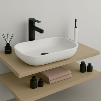 BOND Smart B63-2788 Смеситель однорычажный высокий без донного клапана для накладной раковины — фото 11, Смесители для раковины