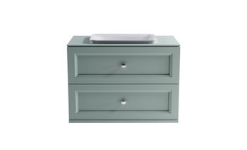 Товар: Тумба Классик 90см 2ящ NCS S 3005-B80G мат., раковина Ретро бел глянц, столешница Solid в цвете 4631177715785 - фото 2 Тумба Классик 90см 2ящ NCS S 3005-B80G мат., раковина Ретро бел глянц, столешница Solid в цвете 4631177715785 — фото 2, Тумбы с раковиной