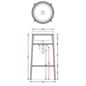 Консоль Artceram Fuori Scala для круглой раковины цвет белый матовый ACA054 05 — фото 2, Консоли для раковины