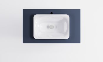 Тумба Классик 90см 2ящ RAL7024 мат., раковина Ретро бел глянц, столешница Solid в цвете 4631177715822 — фото 5, Тумбы с раковиной