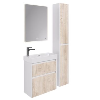 Товар: Пенал SLIM, 30 см, подвесной/напольный, универсальный, 2 дверцы, 4 стеклянные полки, белый глянец / дуб кантри, Dreja 99.0504 - фото 5 Пенал SLIM, 30 см, подвесной/напольный, универсальный, 2 дверцы, 4 стеклянные полки, белый глянец / дуб кантри, Dreja 99.0504 — фото 5, Пеналы для ванной комнаты