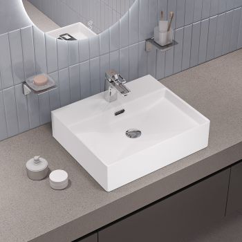 Умывальник накладной/подвесной, белый глянцевый, Bild, IDDIS, BILWS50i27 — фото 2, Раковины