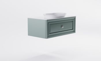 Тумба Шарм 100см 1ящ цв NCS S 3005-b80g мат. с раковиной Шарм бел гл. и столешницей Solid бел гл. 4631177713682 — фото 4, Тумбы с раковиной