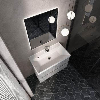 AQM900180GM "S1" тумба под умывальник подвесная 80 см., цвет серый. — фото 3, Тумбы под раковину