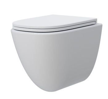 AQM2014PRO Унитаз подвесной сиденье SoftClose, технология смыва Invisible, скрыт крепеж. 520х360х400 — фото 3, Подвесные унитазы