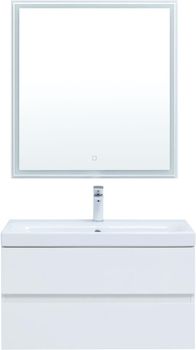 Мебель для ванной Aquanet Беркли 80 белый глянец (2 ящика) 00306360 — фото 6, Комплекты мебели для ванной
