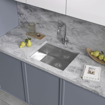 Кухонная мойка Reflexion Iseo RX2265BL оружейная сталь — фото 166, Кухонные мойки