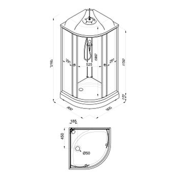Душевая кабина Niagara Light L90/17 (90х90х215) — фото 6, Душевые кабины