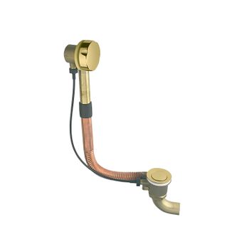 Слив-перелив для ванны полуавтомат Webert AC0033010, золото — фото 1, Сливы-переливы