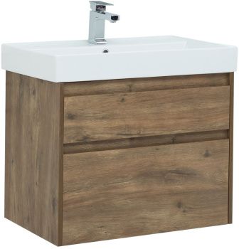 Тумба под раковину Aquanet Nova Lite 75 дуб рустикальный (2 ящика) 00249515 — фото 10, Тумбы под раковину