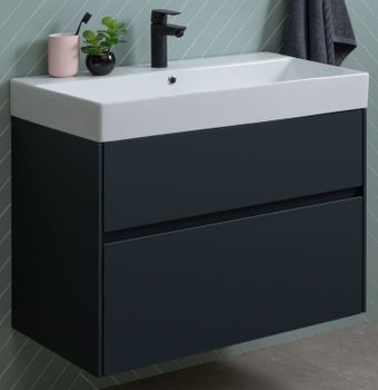 Товар: Тумба с раковиной Aquanet Бруклин 85 цв. антрацит матовый 00312889 - фото 2 Тумба с раковиной Aquanet Бруклин 85 цв. антрацит матовый 00312889 — фото 2, Тумбы с раковиной