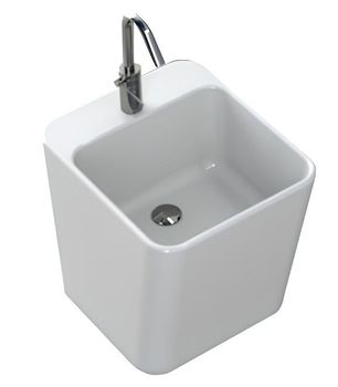 Раковина HATRIA G-FULL YXJG01 подвесная с одним отверстием без перелива цвет белый — фото 1, Раковины