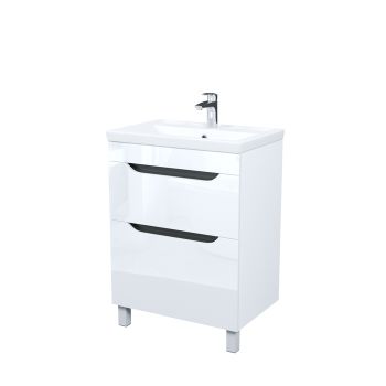 Тумба с умывальником, напольная, 60 см, белый, Ray, IDDIS, RAY60WFi95K — фото 2, Тумбы с раковиной