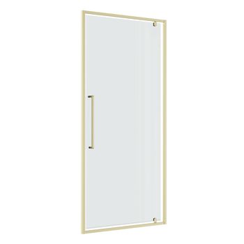 Дверь в нишу Niagara Nova NG-45-9ASG (90х195) распашная,золото сатин,стекло прозрачное,1 место — фото 1, Душевые двери в нишу