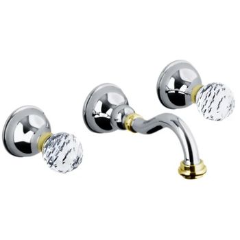 Смеситель для раковины Webert Karenina KA750404017, хром/золото — фото 1, Смесители для раковины