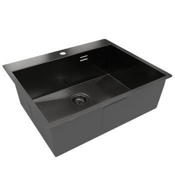 Кухонная мойка Reflexion Iseo RX2265BL оружейная сталь — фото 284, Кухонные мойки