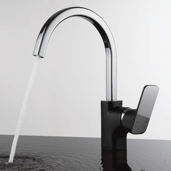 Смеситель для кухни D&K Berlin DA1432415, черный — фото 1, Смесители для кухни