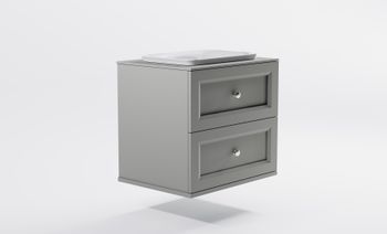 Тумба Классик 70см 2ящ NCS S 3502-y мат., раковина Ретро бел глянц, столешница Solid в цвете 4631177715686 — фото 3, Тумбы с раковиной