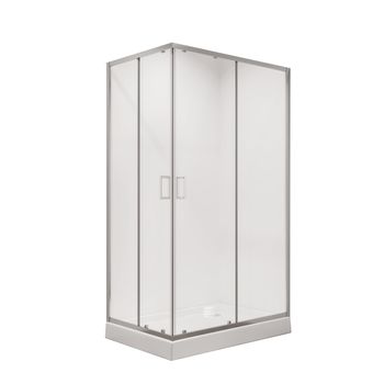 Душевое ограждение Niagara Nova NG-6610-08 (120х80х195) прямоугольник,хром,двери раздвижные,стекло прозрачное,1 место 661008111 — фото 1, Душевые уголки