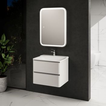 Товар: AQM900460WH "S4" тумба под умывальник подвесная 60 см., цвет белый глянец. - фото 2 AQM900460WH "S4" тумба под умывальник подвесная 60 см., цвет белый глянец. — фото 2, Тумбы под раковину