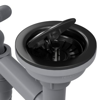 Кухонная мойка Reflexion Iseo RX2265BL оружейная сталь — фото 407, Кухонные мойки