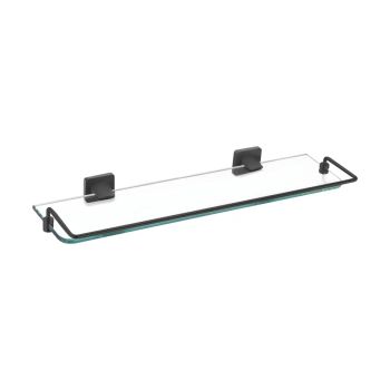 Товар: Полка стеклянная Rose RG1519H, черный - фото 1 Полка стеклянная Rose RG1519H, черный — фото 1, Полки для ванной и душа