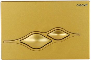 CREAVIT Кнопка для инсталляции UFO золото GP1006.00 — фото 1, Кнопки смыва
