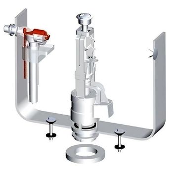 Механизм двойного смыва Artceram HERMITAGE цвет хром HEA010 71 — фото 1, Кнопки смыва