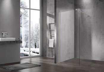 Душевая перегородка Walk-In VSW-1H120CLBN, 1200*2000, брашированный никель, стекло прозрачное — фото 1, Душевые перегородки