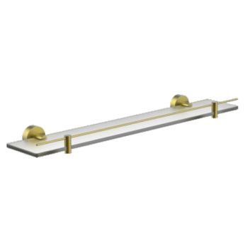 Полка стеклянная Raglo R320.07.03, золотой сатин — фото 1, Полки для ванной и душа