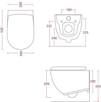 Унитаз Artceram File 2.0 подвесной безободковый цвет brown tortora FLV004 40 00 — фото 1, Подвесные унитазы