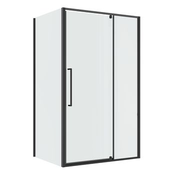 Душевое ограждение Niagara Nova NG-35-11AGR-A80GR-34 (110х80х195) прямоугольник,распашная,графит,стекло прозрачное,2 места — фото 1, Душевые уголки