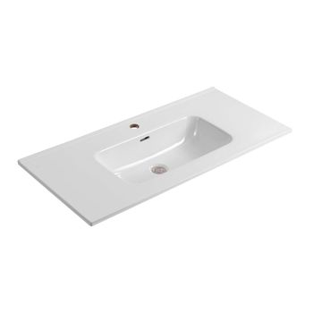 AQ77100-LC Комплект мебели:Тумба 100см ВЕГА с раковиной AQ4100-00, 2 ящика, цвет капучино светлый — фото 4, Комплекты мебели для ванной