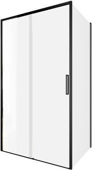 Душевой уголок Aquanet Pleasure Evo 110x90 AE65-110x90-BT профиль черный, прозрачное стекло — фото 1, Душевые уголки