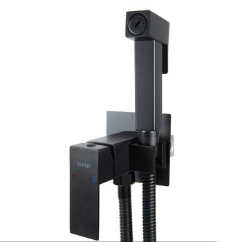 BOND Smart B67-1188 Смеситель для гигиенического душа с внутренней частью, однорычажный черный матовый — фото 1, Гигиенические души