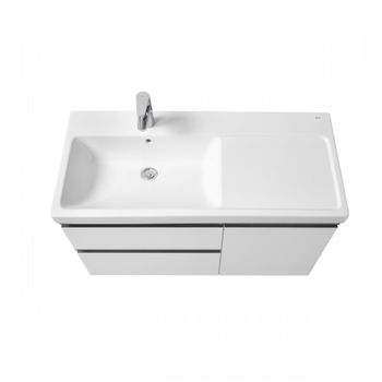 DOMI Тумба под раковину Gap Plus 100, 2 ящ., 1 дв., белый глянец, левая, ROCA 7857626806 — фото 2, Тумбы под раковину