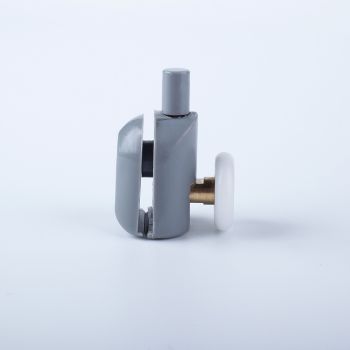 Ролики IDDIS 2 верхних двойные, 2 нижних одинарные, D=23 мм серый, стекло 4 мм (966M23GR4DZ) — фото 1, Комплектующие для душевого оборудования