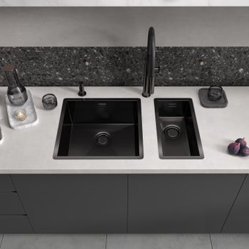 Кухонная мойка Reflexion Iseo RX2265BL оружейная сталь — фото 107, Кухонные мойки