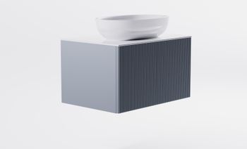 Тумба М-40 70см 1ящ цв NCS S 3005-R80B мат./волна, раковина Атрия бел гл., столешница Solid бел гл. 4631177713507 — фото 4, Тумбы с раковиной