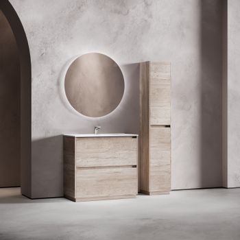 Товар: Тумба под раковину SANCOS Libra Floor напольная, 890х450х840, c двумя ящиками оснащенными доводчиками, дуб галифакс натуральный, арт. LB90FEG - фото 3 Тумба под раковину SANCOS Libra Floor напольная, 890х450х840, c двумя ящиками оснащенными доводчиками, дуб галифакс натуральный, арт. LB90FEG — фото 3, Тумбы под раковину