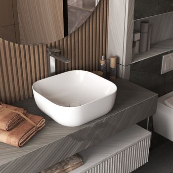 Раковина чаша D&K Venice DT1020616, белый — фото 1, Раковины накладные