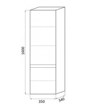 Пенал вертикальный Prestige (правый) PRS000P-R — фото 3, Пеналы для ванной комнаты