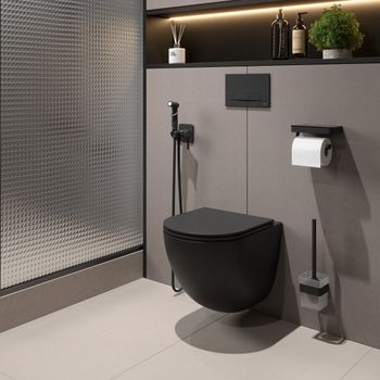 Товар: КОМПЛЕКТЫ 3в1 PENEDA + BIT чёрный матовый + GLAZER MATT BLACK, LM, 100802235 - фото 8 КОМПЛЕКТЫ 3в1 PENEDA + BIT чёрный матовый + GLAZER MATT BLACK, LM, 100802235 — фото 8, Инсталляции для унитазов