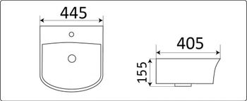 Умывальник CeramaLux 78369 A 78369A — фото 2, Раковины