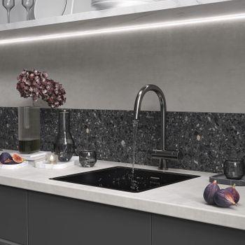 Кухонная мойка Reflexion Iseo RX2265BL оружейная сталь — фото 104, Кухонные мойки