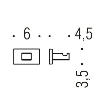 Крючок COLOMBO DESIGN LOOK LC27 одинарный цвет хром — фото 2, Крючки для полотенец