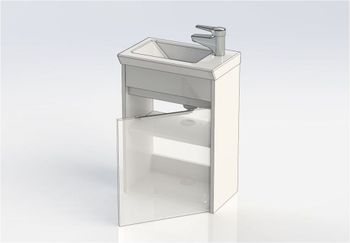 Тумба под раковину Aquanet Дувр 45 белый 00182607 — фото 7, Тумбы под раковину