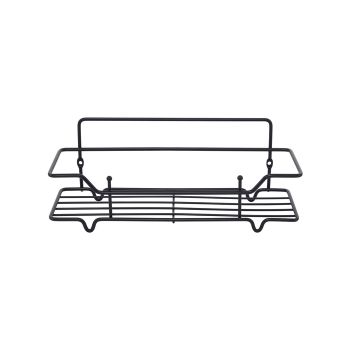 Полка одноярусная прямая Milardo Grid проволока стальная, чёрный матовый (GRICS1BM44) — фото 1, Полки для ванной и душа